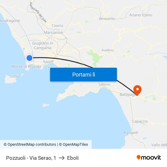 Pozzuoli - Via Serao, 1 to Eboli map