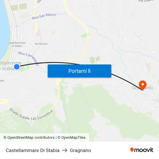 Castellammare Di Stabia to Gragnano map
