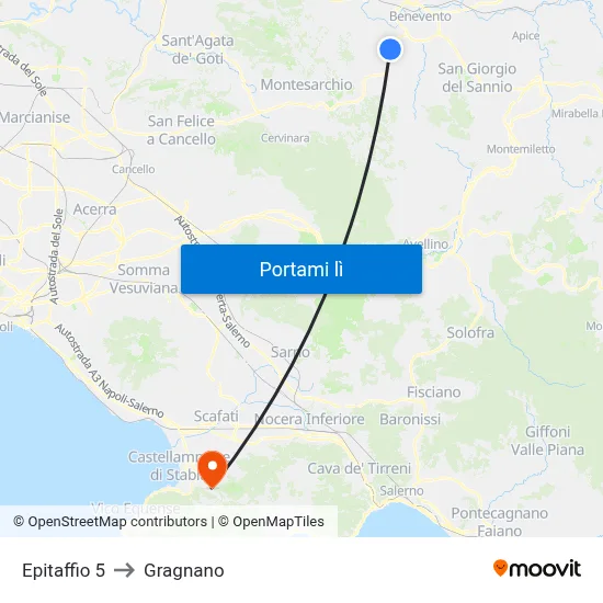 Epitaffio 5 to Gragnano map