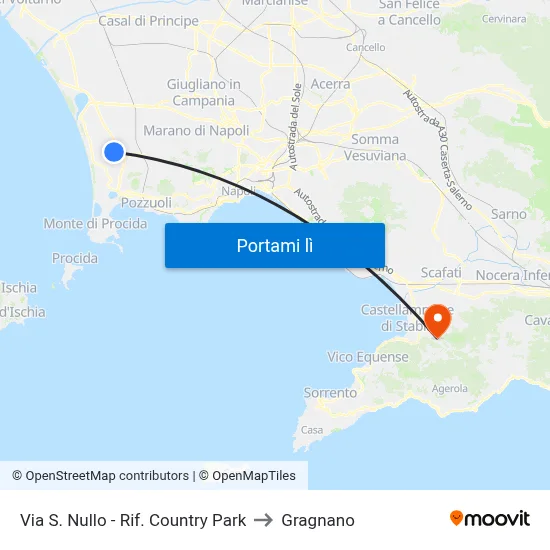 Via S. Nullo - Rif. Country Park to Gragnano map