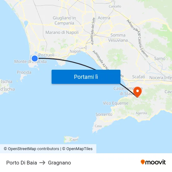 Porto Di Baia to Gragnano map