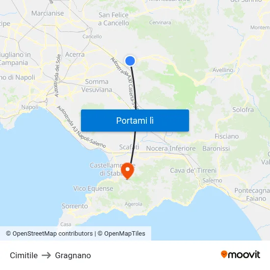 Cimitile to Gragnano map