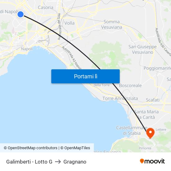 Galimberti - Lotto G to Gragnano map