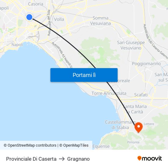 Provinciale Di Caserta to Gragnano map