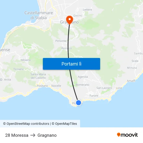 28 Moressa to Gragnano map