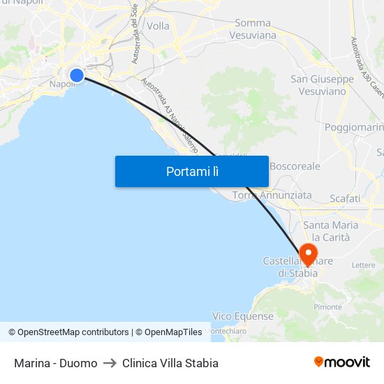 Marina - Duomo to Clinica Villa Stabia map