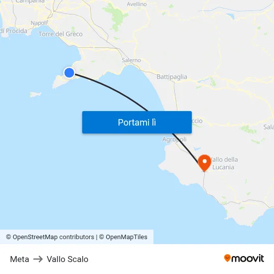 Meta to Vallo Scalo map