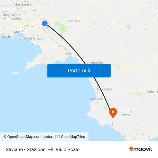 Saviano - Stazione to Vallo Scalo map