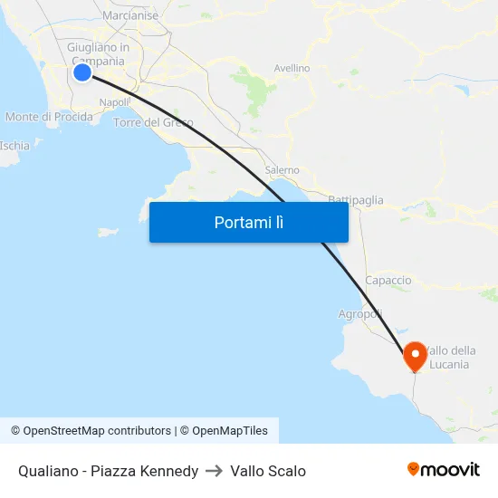 Qualiano - Piazza Kennedy to Vallo Scalo map