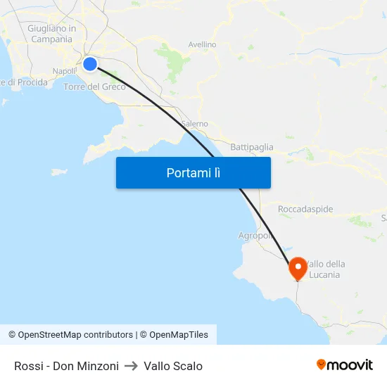 Rossi - Don Minzoni to Vallo Scalo map