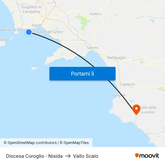 Discesa Coroglio - Nisida to Vallo Scalo map