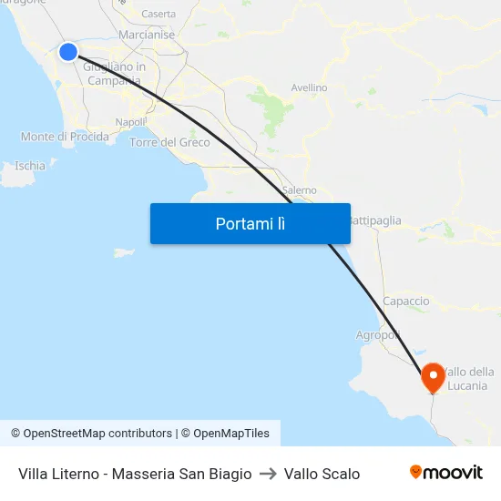 Villa Literno - Masseria San Biagio to Vallo Scalo map