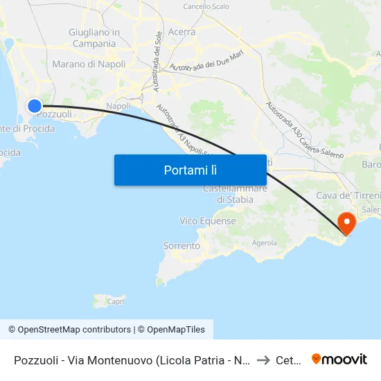 Pozzuoli - Via Montenuovo (Licola Patria - Navidad) to Cetara map
