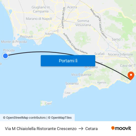 Via M  Chiaiolella Ristorante Crescenzo to Cetara map