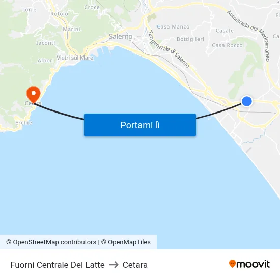 Fuorni Centrale Del Latte to Cetara map