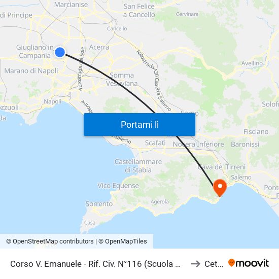 Corso V. Emanuele - Rif. Civ. N°116 (Scuola Media Capasso to Cetara map