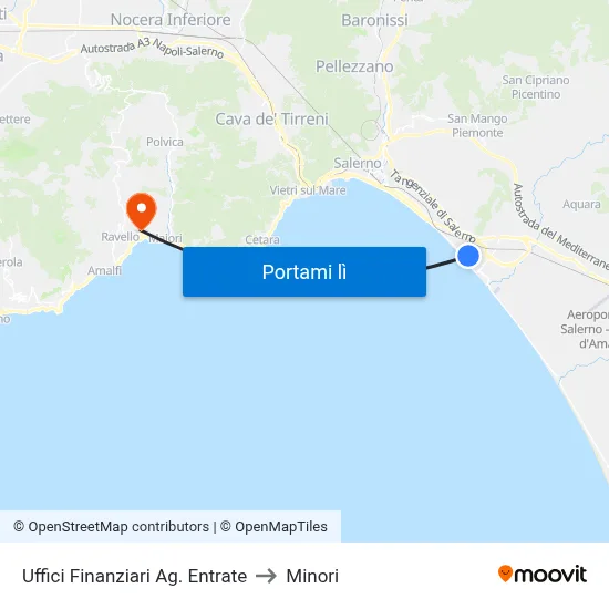 Uffici Finanziari Ag. Entrate to Minori map