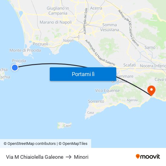 Via M  Chiaiolella   Galeone to Minori map