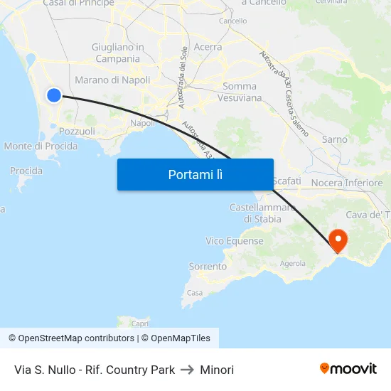 Via S. Nullo - Rif. Country Park to Minori map