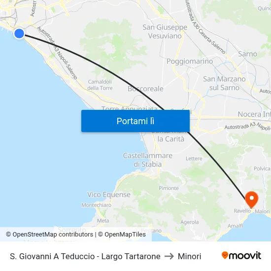 S. Giovanni A Teduccio - Largo Tartarone to Minori map