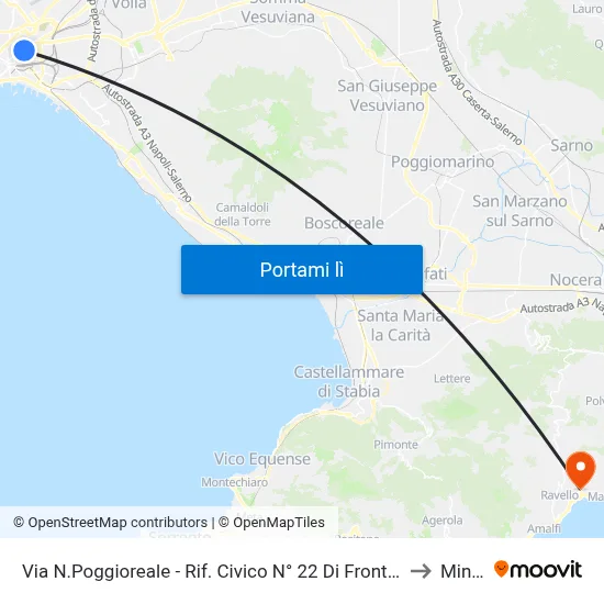 Via N.Poggioreale - Rif. Civico N° 22 Di Fronte Carcere to Minori map