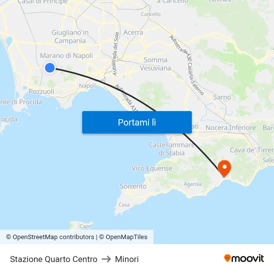 Stazione Quarto Centro to Minori map