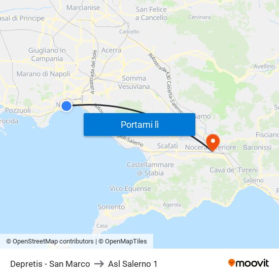 Depretis - San Marco to Asl Salerno 1 map