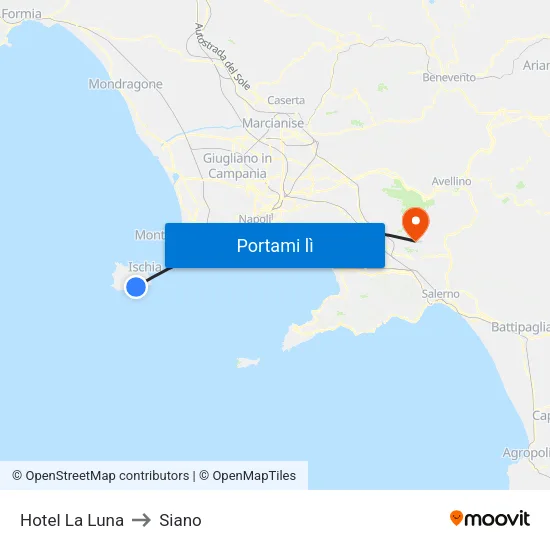 Hotel La Luna to Siano map