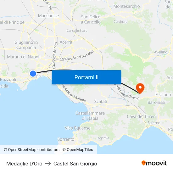 Medaglie D'Oro to Castel San Giorgio map