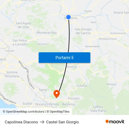 Capolinea Diacono to Castel San Giorgio map