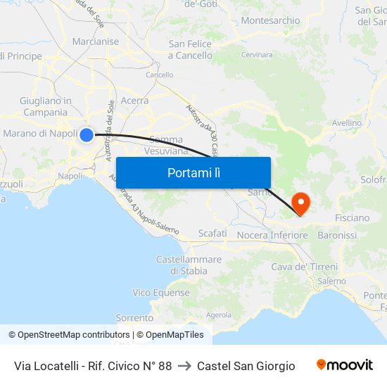 Via Locatelli - Rif. Civico N° 88 to Castel San Giorgio map