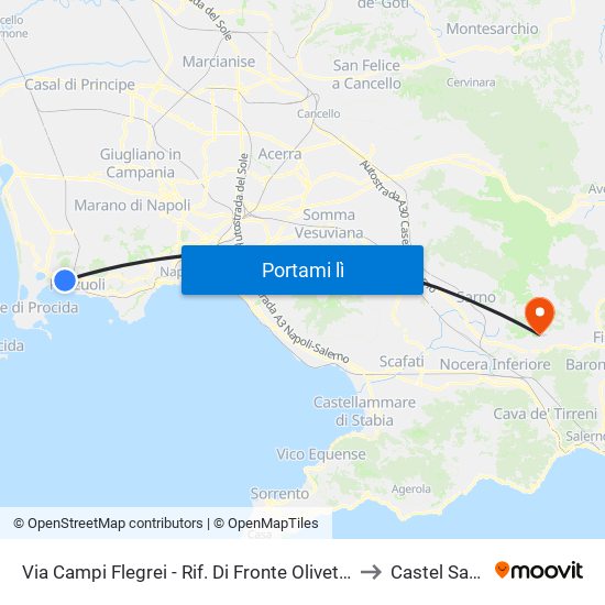 Via Campi Flegrei - Rif. Di Fronte Olivetti Di Fronte Palina N° 3546 to Castel San Giorgio map