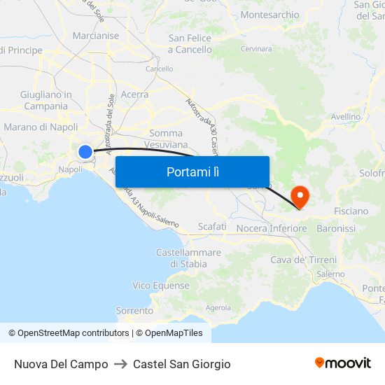 Nuova Del Campo to Castel San Giorgio map