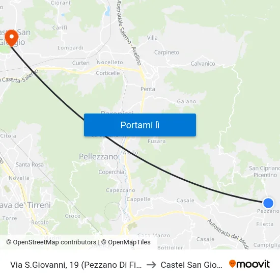 Via S.Giovanni, 19 (Pezzano Di Filetta) to Castel San Giorgio map