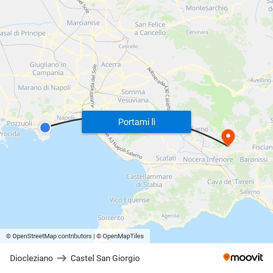 Diocleziano to Castel San Giorgio map