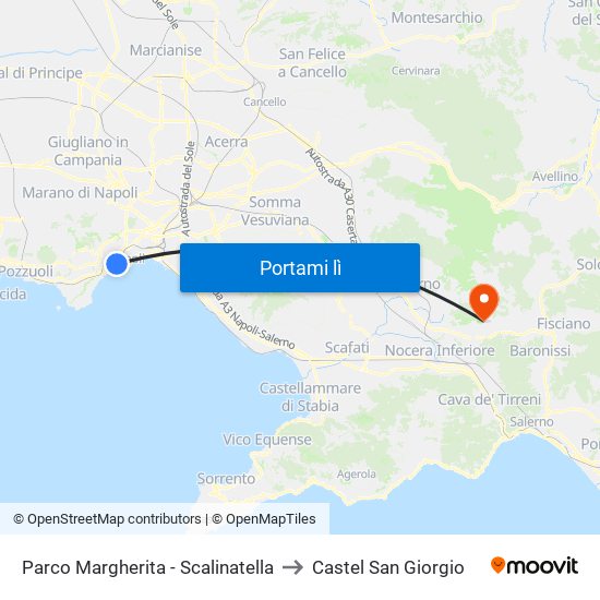 Parco Margherita - Scalinatella to Castel San Giorgio map