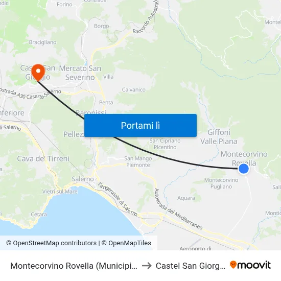 Montecorvino Rovella (Municipio) to Castel San Giorgio map
