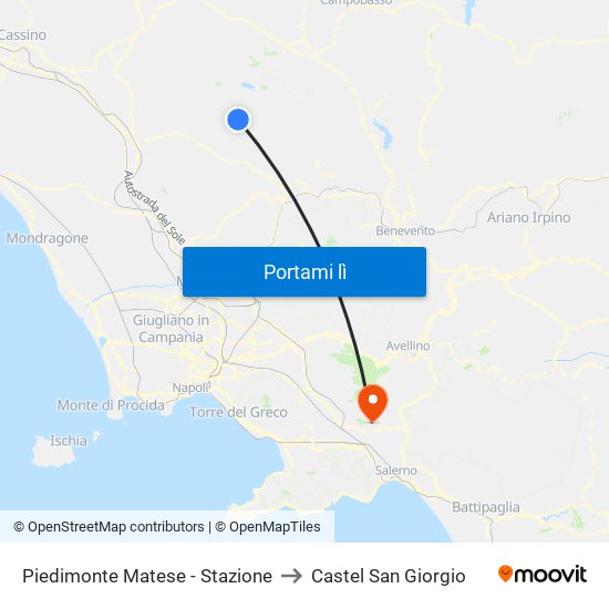 Piedimonte Matese - Stazione to Castel San Giorgio map