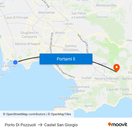 Porto Di Pozzuoli to Castel San Giorgio map