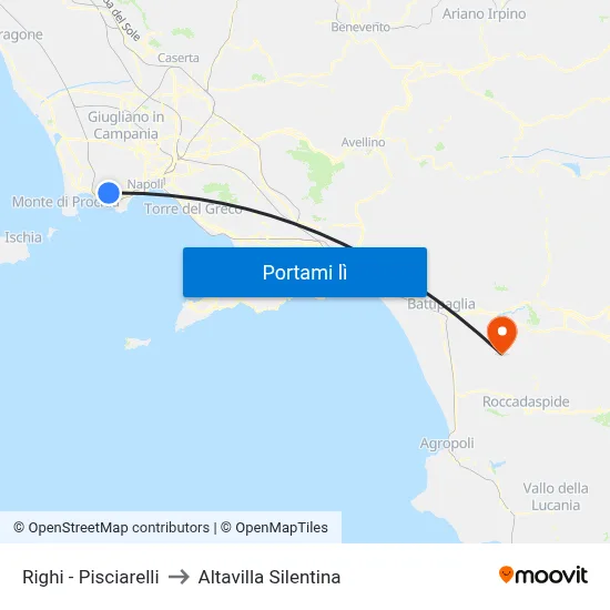 Righi - Pisciarelli to Altavilla Silentina map