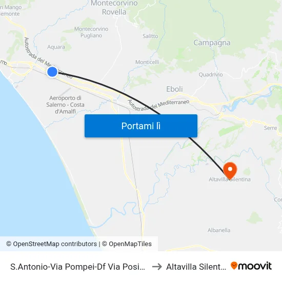 S.Antonio-Via Pompei-Df Via Posidonia to Altavilla Silentina map