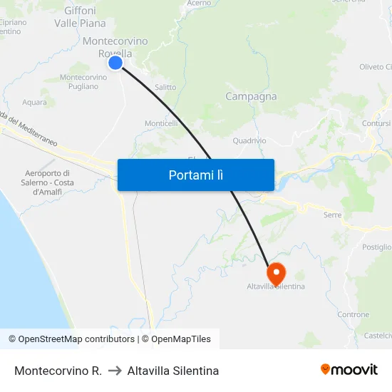 Montecorvino R. to Altavilla Silentina map