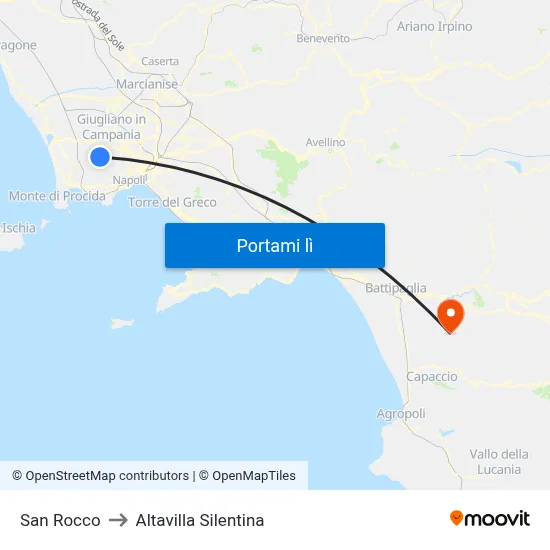San Rocco to Altavilla Silentina map