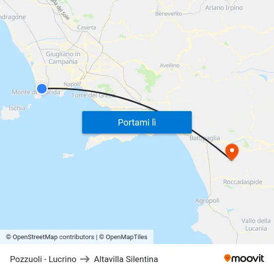 Pozzuoli - Lucrino to Altavilla Silentina map