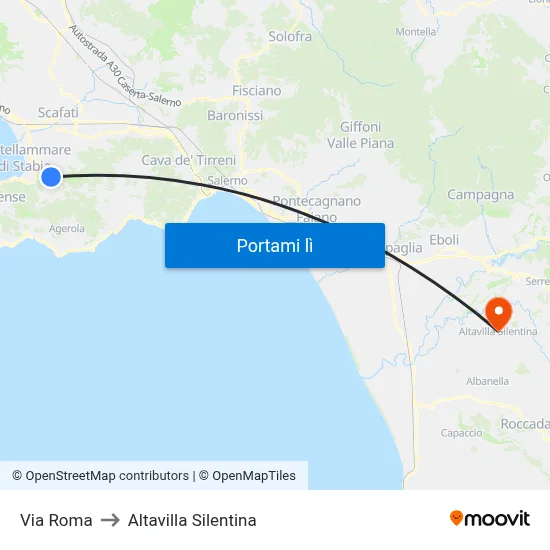 Via Roma to Altavilla Silentina map