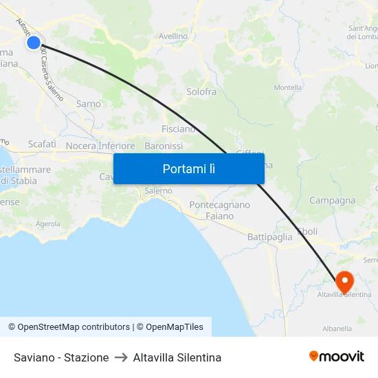 Saviano - Stazione to Altavilla Silentina map