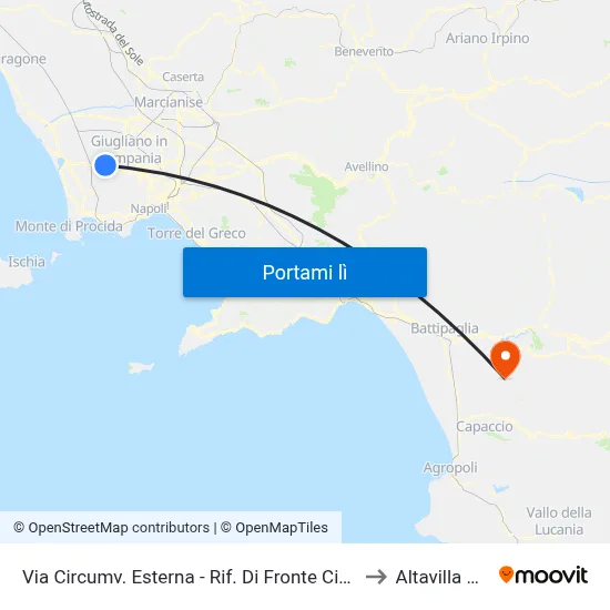 Via Circumv. Esterna - Rif. Di Fronte Civico N° 94 Eurostucchi to Altavilla Silentina map