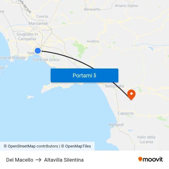 Del Macello to Altavilla Silentina map