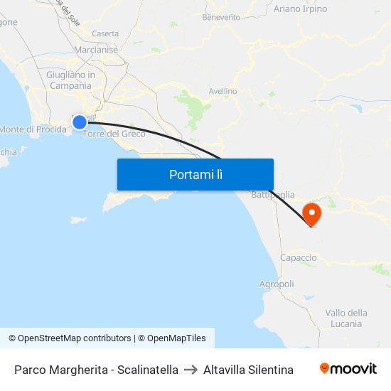 Parco Margherita - Scalinatella to Altavilla Silentina map