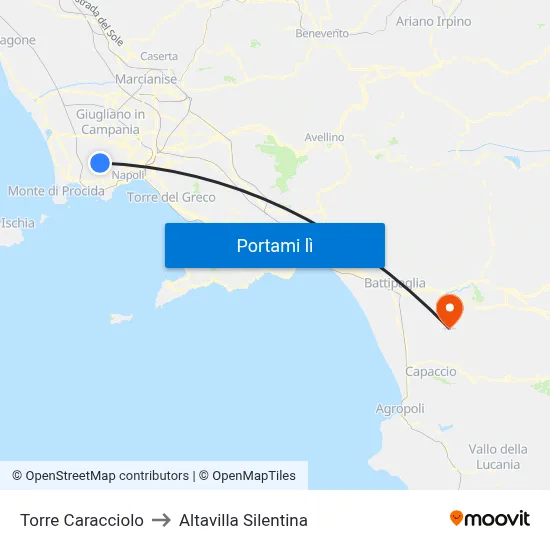 Torre Caracciolo to Altavilla Silentina map